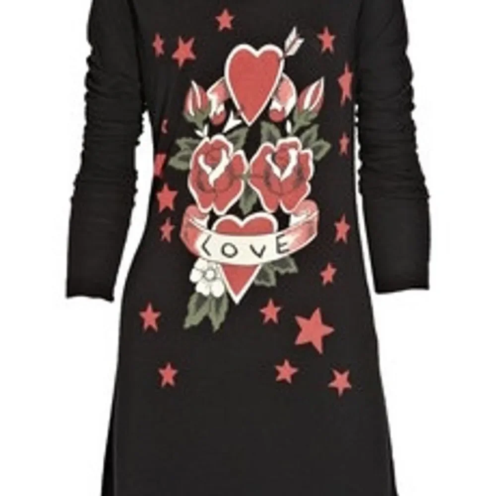 Alice Temperley Tattoo Print Dress | Y2K Vintage | Black Red | Small | Designer - Picture 1 of 4